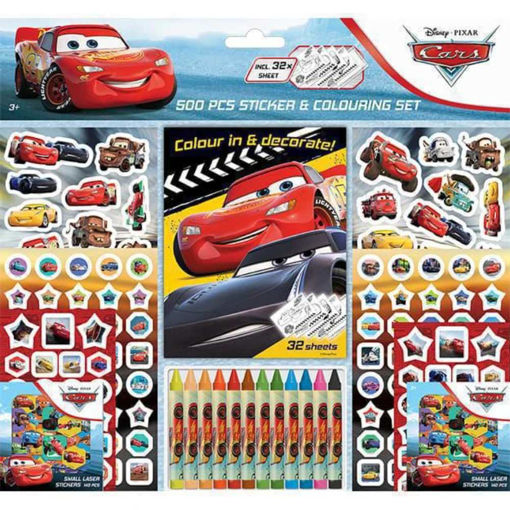 Picture of CARS STICKERS & COLOURING SET X500